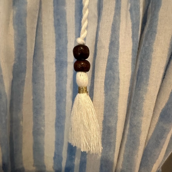 Emerson Fry India Collection Blue/White Stripe Heirloom Dress. Size XS/S. - Picture 7 of 9